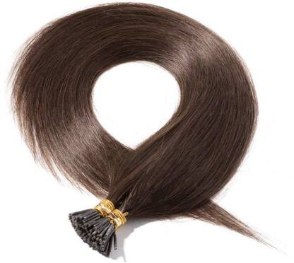 SHIVA I-Tip BROWN 21 INCH Straight Extensions 25 Strands Hair Extension