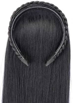YOVIKA ENTERPRISES Classic Black Stretchy Long  Tie Hair Extension