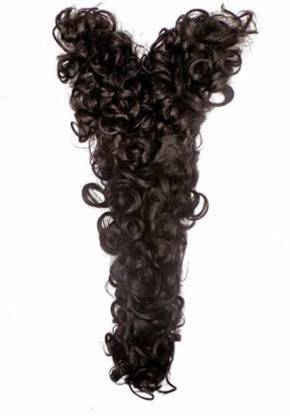 CRIBE Natural Brown V shape Messy Choti Hair Extension
