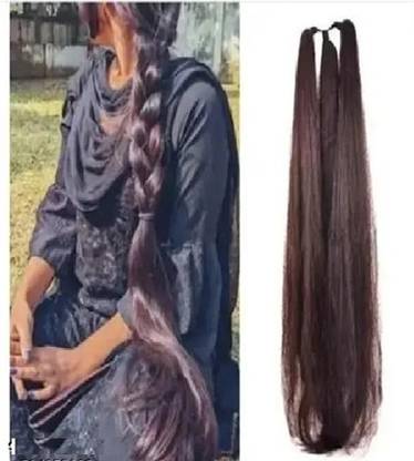 Views (Pack of 1) Nice Look Paranda Choti Colour 26 inch Instant Ready, Brown Color Hair Extension
