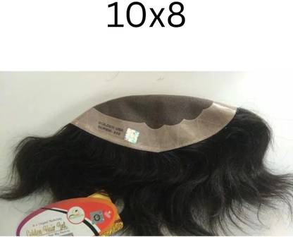 HAIRLAYER 10x8 Golden USA HAIR PATCH for Men 100% Natural Human  Hair Extension