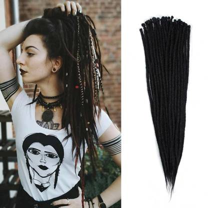 Views 24Inch Dreadlock Extensions 10 Strands Boho Style Crochet  Dreads Synthetic Hair Extension