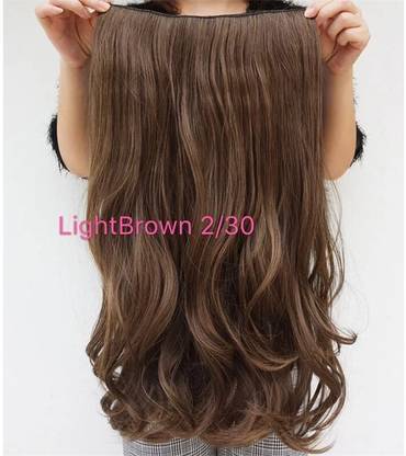 VIVIAN Beautiful Brownk Wavy 5 Clip In Hair Extension