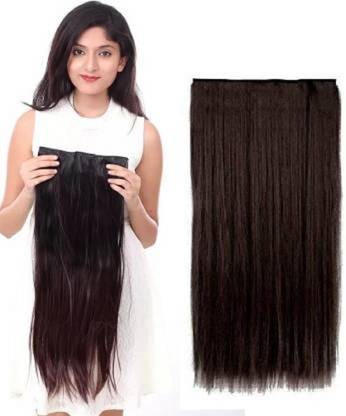 DreamExim Stylish straight silky soft Brown hair extension Hair Extension