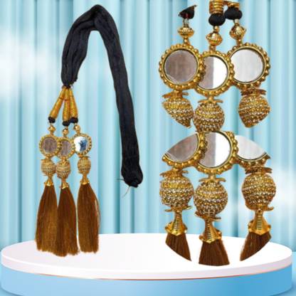 PRAAJKA Paranda Parandi  Accessory Braid Tassles Braid Extension (Gold) Hair Extension
