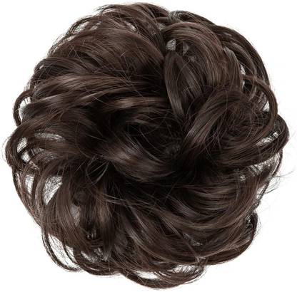 DreamExim 1pc Bun Juda Extension with Elastic Rubber Human  Scrunchies For Women Girls Hair Extension