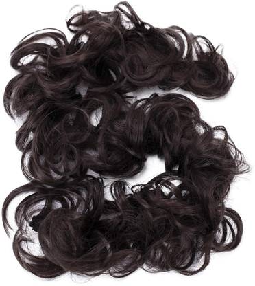 D-DIVINE piece  Wrap Heat-resistant Synthetic Fibres Curly Messy Updo Brown Hair Extension