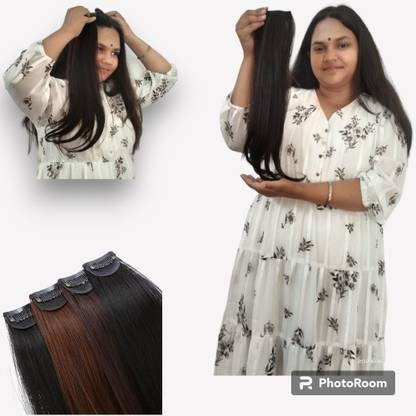 Tips N Tops CLIP-In INVISIBLE Ladies HAIR PATCH Dark Brown 12 Inches Hair Extension