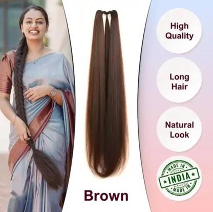 iFkart Multi-Strand  Braid in Brown – मल्टी-स्ट्रैंड हेयर ब्राउन चोटी Hair Extension