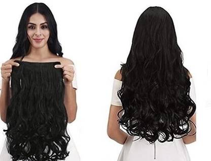 El Cabell Clip In hair Extensions 24inch Thick Curly hair Extension With 5 Clips Brown Hair Extension