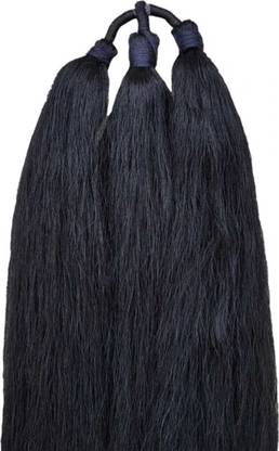 YUVIKA ENTERPRISES Classic Black Stretchy Long  Tie Pack Of 1 Hair Extension