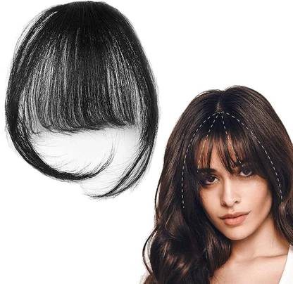 A B S hair Fringes For Women & Girls Straight Front hair Bangs Black Hair Extension