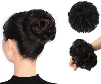 Mujol Natural Black (Pack of 1) Rafall Juda Bun Fashion Hair Extension