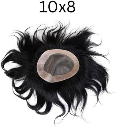 HAIRLAYER 10x8 Human Premium Quality Patch Replacement System Mono Wigs Men  Extension Hair Extension