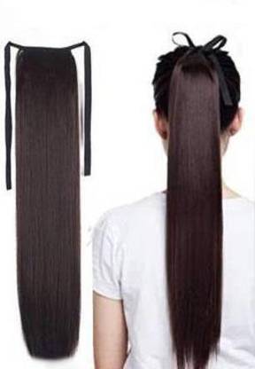 Blushia Brown hair extension Ribbon Ponytail tie up wig Hair Extension