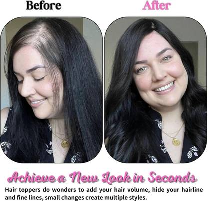 kerav good length straight natural black hair topper Hair Extension