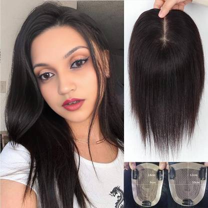 Pinaka  Topper Front and Scalp Covering  3 Clip Brown Hair Extension