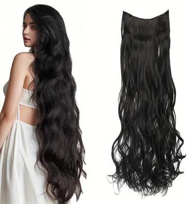 fashiontrend Extension Women's Black Curly/Wavy Extensions Black Extension  Extension Hair Extension