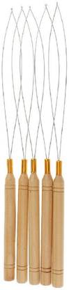 DreamExim 5Pcs Bun extension Hook Pulling Tool Needle Threader Micro Ring Loop Hair Extension
