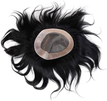 FLUSHIA 9x6 Human Premium Quality Patch Replacement System Mono Wigs Mens Hair Extension
