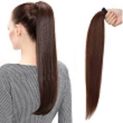 Lebene Straight brown natural looking ponytail for women and girl Hair Extension