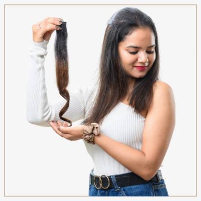 hair originals 100% Natural Human hair Balayage Streaks- Mysterious Mocha, 24 Inches, Pack of 1 Hair Extension