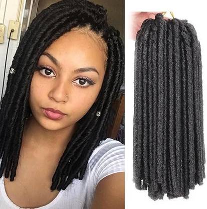 A H S FAUX LOCS DREAD 20”in Length 100% Synthetic Braid (Black)Pack of 1 Hair Extension