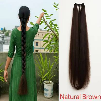 AmazBeri Parandi Choti for Women And Girl's Brown choti  Style For Hair Extension