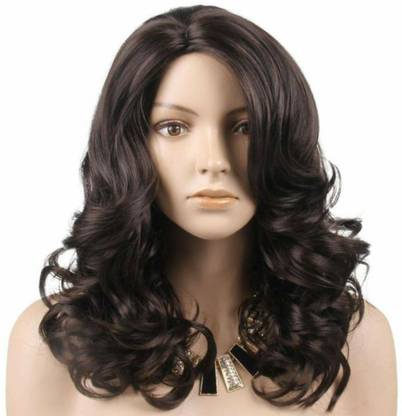 ASG 20 Inch Long Multi Layer Step Cut Wavy Synthetic  Wig with Middle Partition Hair Extension