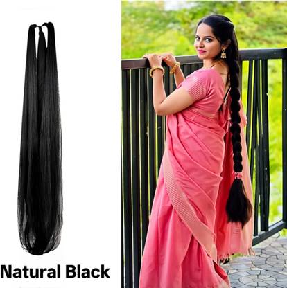AmazBerie FANCY WOMEN BLACK CHOTI 70,GM EXTENSION ||PACK OF 1 HAIR EXTENSION Hair Extension