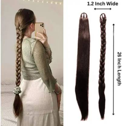 iFkart Clip-On Brown Choti piece – क्लिप-ऑन ब्राउन चोटी हेयरपीस Hair Extension