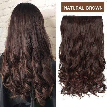 kerav natural black good length wavy/curly hair wig extension Hair Extension