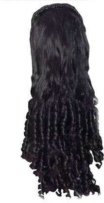 Royal traders double shaded Natural black pony wig clutcher step cutting style extension premium quality silky hair Hair Extension