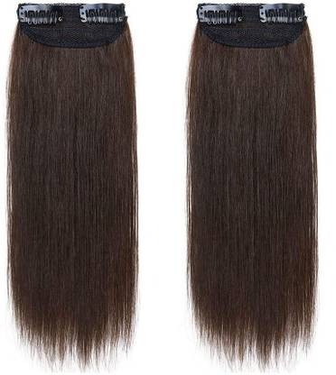 BELLA HARARO 2Clip Synthetic Straight Seamless Volumizer Side Bang Patch Volume Dark Brown 2P Hair Extension