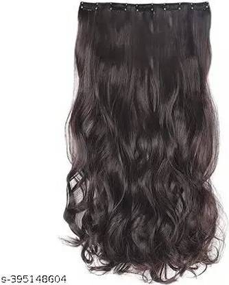 owings Synthetic Curly Extension For Women, Dark Brown  Extension Hair Extension