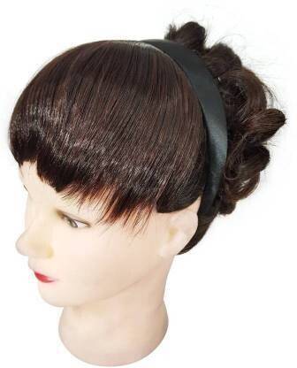 Getvock high quality front bangs with hair band attatched Hair Extension