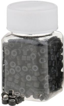 A H S 1000 Pieces/Box Micro Link Ring Black Pack of 1 Hair Extension