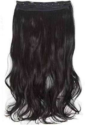 S R RETAIL Clip  Extension_23 Inch Black Wavy  Extension Curly Hair Extension