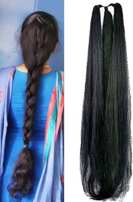 GIRISA ENTERPRISE black hair long choti Hair Extension