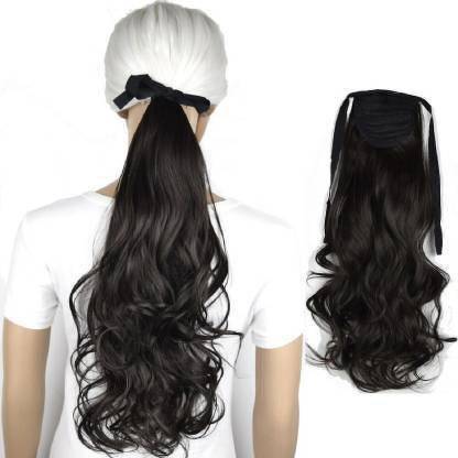 Blushia Natural Brown Real Feel Ribbon ponytail Hair Extension