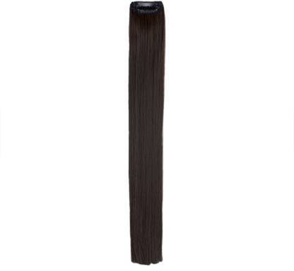 cadenza hair india Cadenza  Clip-In Color Streaks for Girls and Women - Natural Black, 8 Inches Hair Extension
