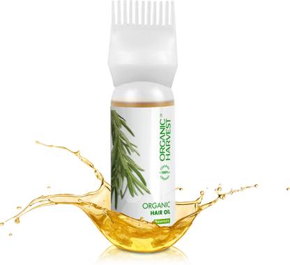 Organic Harvest Vitamin E Rosemary Hair Oil For Hair Regrowth, Hair Fall Control, Healthy Scalp Hair Oil