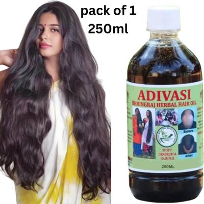Adivasi Bhringraj Hair Oil 250ml | Natural Hair Fall Control & Regrowth OiL Hair Oil