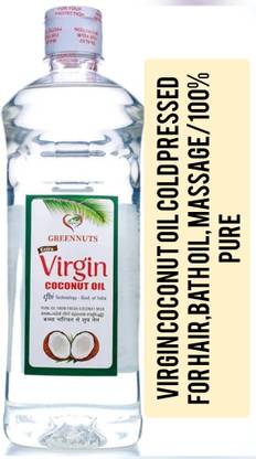 GREENNUT Extra Virgin Coconut Oil 500ML Cold Pressed Organic Hair Oil