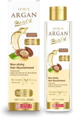 LORD'S Non Sticky Argan Hair Oil for All Hair Types Hair Oil