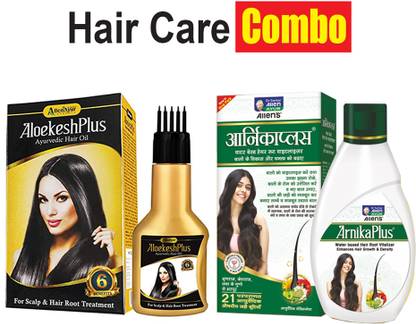 AlokeshPlus AloekeshPlus Hair Oil 100ml 1pc+ ArnikaPlus Vitalizer 100ml 1pc| HairCare Combo Hair Oil