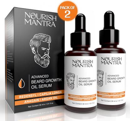 Nourish Mantra Advanced Beard Growth Oil With Argan Oil For Thicker And Healthier Beard Growth Hair Oil