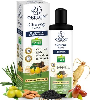 ORELON Ginseng DHT, Apoptosis Blocker Hair Oil For Reduces Hairfall For Women & Men Hair Oil