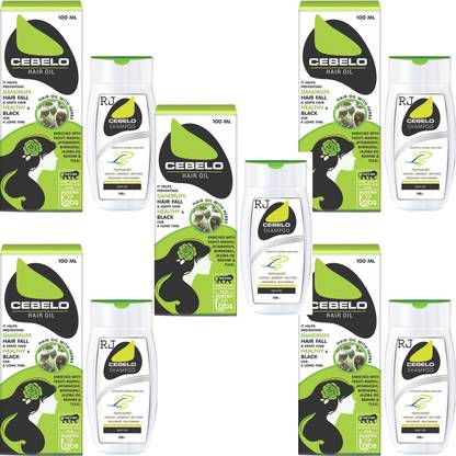 CEBELO RJ CEBELOO HAIR OIL & SHAMPOO COMBO FOR COMPLETEPACK OF - 5 Hair Oil
