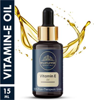 Wildflower essentials Vitamin E Oil 100% Pure Cold Pressed For Face, Skin, Hair, Body